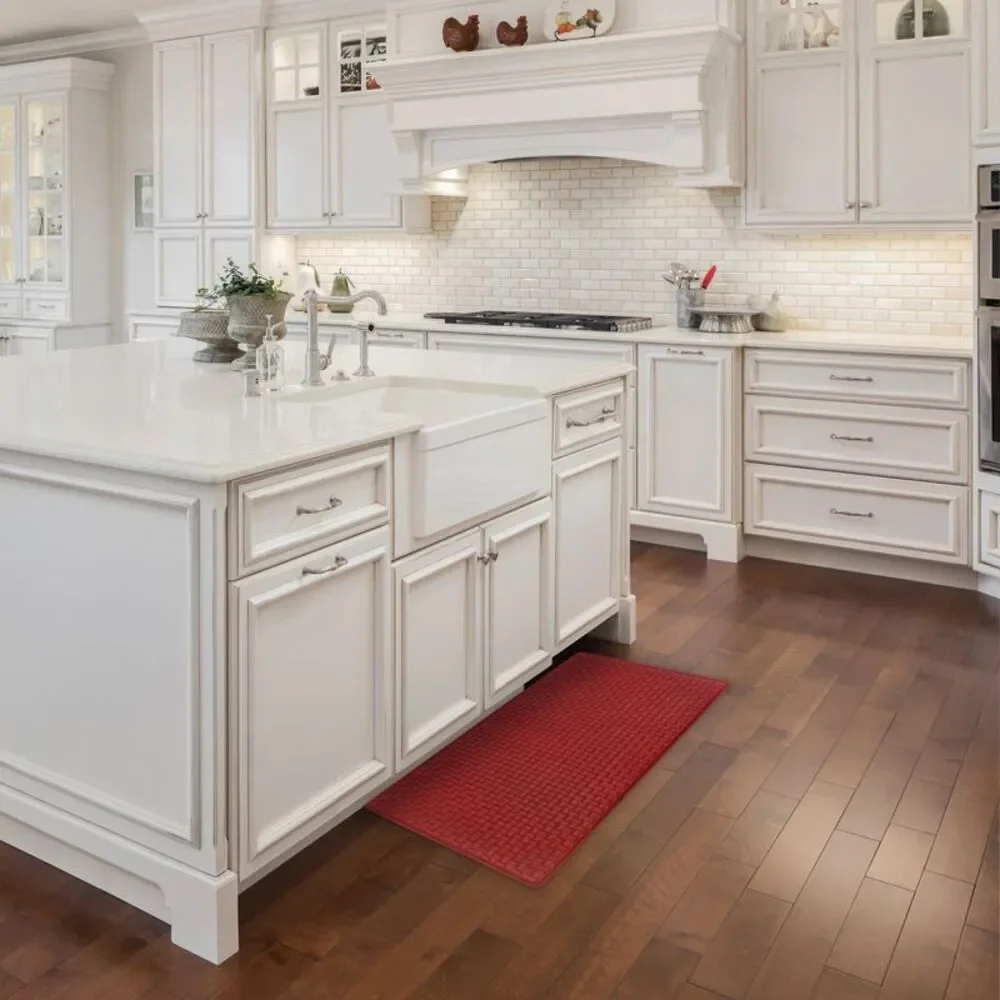 Embossed Kitchen Mats Cushioned Anti Fatigue, Non-Slip Leather-Like Kitchen